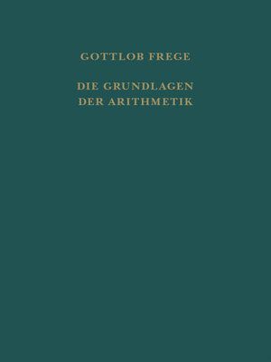 cover image of Die Grundlagen der Arithmetik